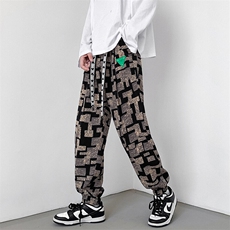 1冰丝九分裤中性风抖音港风8分裤男休闲裤男套装K8732P40控58，男装休闲裤，星座226-2