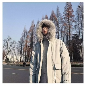 1506A/G1880/P76宽松大毛领连帽美式休闲加厚棉服图片