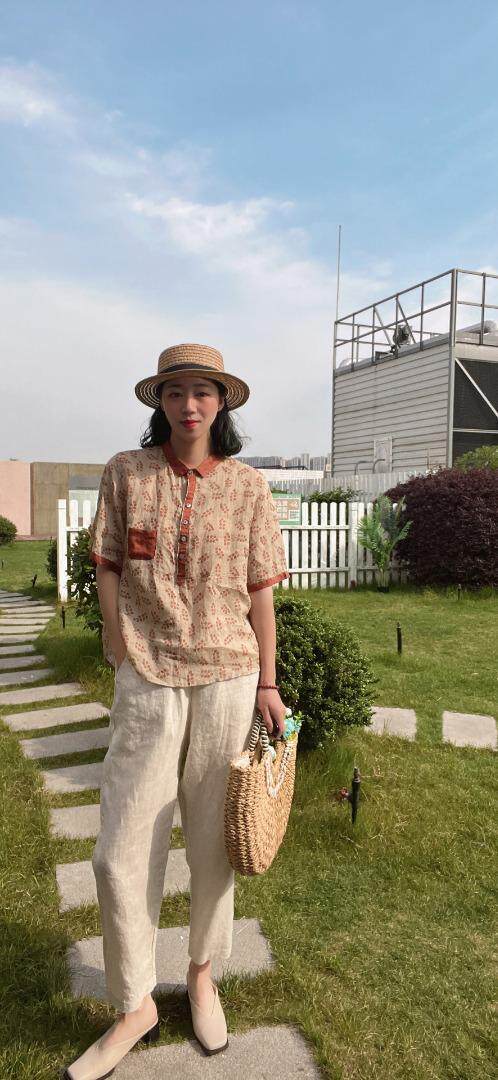 纯苎连衣裙小衫裤子裙子衬衣 时尚风 风淑女风休闲风，女装连衣裙，川哲