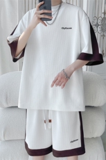 2024夏季新款旋律风车大码刺绣短袖套装M-5XHQ24417-特P50，男装休闲套装，电商A022