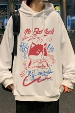 WY2226-P35纯棉连帽卫衣男大码运动帽衫宽松薄外套男，男装卫衣，电商A040