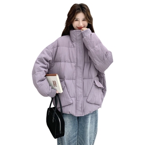 ：冬季新款复古立领休闲面包羽绒服50绒2C135-8958P285K428图片