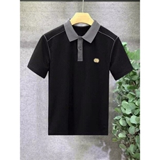 短袖POLO衫男士夏季新款潮牌撞色翻领T恤韩版修身痞帅半截袖上衣，男装T恤，星座506A