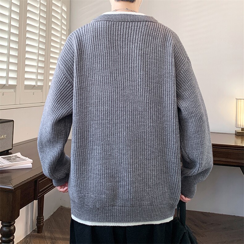 A440-1-9841-P55冬季假两件毛衣,男装针织衫/毛衣,电商A440-1