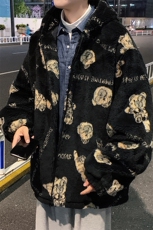 情侣装男士羊羔毛小熊棉衣宽松潮牌棉服棉袄A071-1001-P110，男装棉衣，电商A071