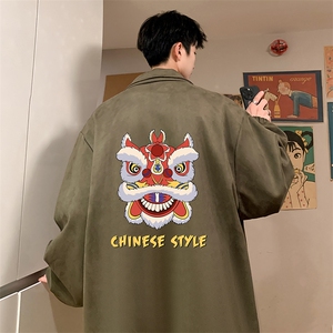 麂皮绒夹克男大码立领褂子外套JK85185-P68 加绒款-P78图片
