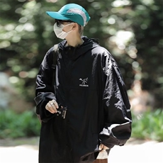 夏季男连帽防晒衣轻薄透气户外防紫外线钓鱼防晒服外套W4916-P36，男装防晒衣，星座412-3