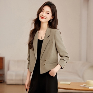 小西装外套女短款2025新款春秋高级感小个子气质韩版休闲西服上衣图片