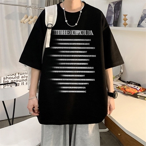 抖音得物二开现货供应220克夏装重磅美式高街宽松短袖t恤MT95图片