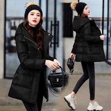 2020冬季新款简约舒适气质时尚连帽棉衣，女装棉衣/棉服，依如秀(原杭风阁)