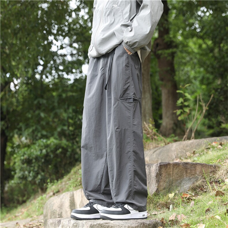 山系直筒防水登山长裤工装裤高街潮牌宽松休闲裤男 K7414-P37图片