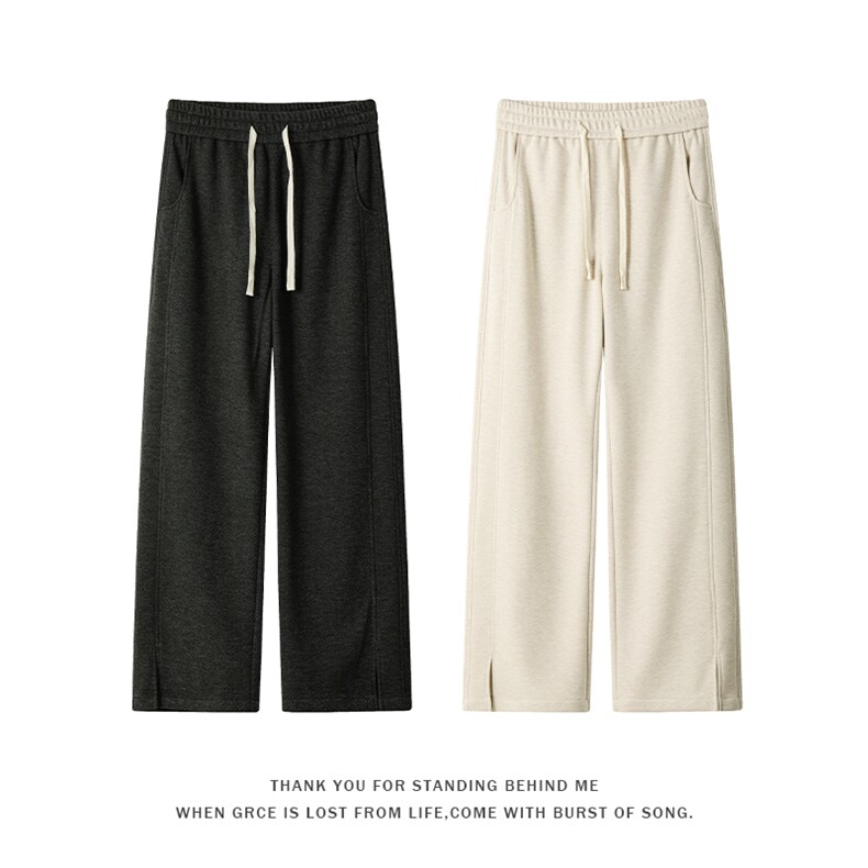 秋季420g重磅人字纹毛呢开叉窄版大码休闲裤男K5933-特P40控78，男装休闲裤，电商A001-1