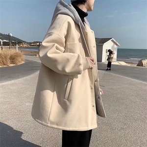 连帽风衣男款2025年新款高级感超好看外套中长款工装风大衣春秋季图片