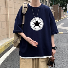 Q11008-P30春夏季七分袖t恤男大码五分袖男短袖中袖，男装T恤，电商A040