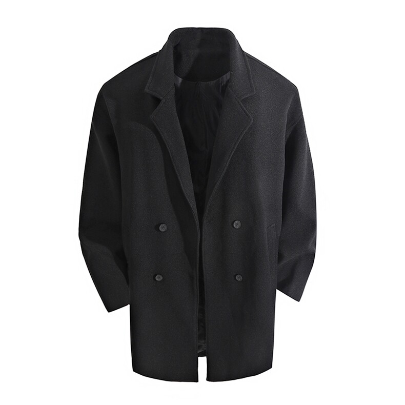 新款呢子大衣男中长款季高端高级感长款风衣外套JK2702P100，男装风衣，电商A128