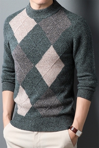 BN9230钱塘2020-2秋冬新款时尚潮流男士毛衣纯羊毛针织衫P152图片