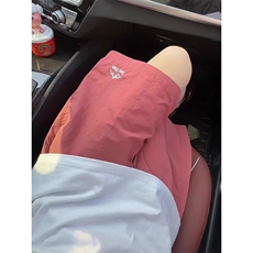 现货~自制多巴胺玫红色速干短裤外穿冰丝运动五分裤DK6602P25，男装牛仔裤，星座908