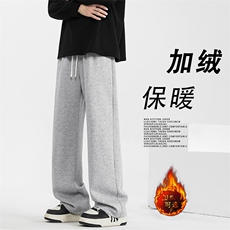 加绒休闲裤冬季新款潮流保暖直筒裤WK80-1常规特批25加绒特批30，男装休闲裤，星座718-1