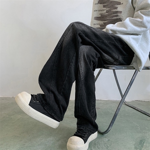 美式vibe牛仔裤男款潮牌痞帅炸街复古高街微喇裤子春秋70711-p47图片