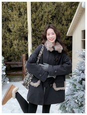 保暖派克服女冬2025超火中长款工装外套，女装派克服，浙宝099