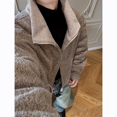 轻量化绒感呢子外套男秋冬季廓形立领短款夹克XZ514-2-3234-P118，男装夹克，星座514-2(原B239)
