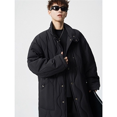 中长款葫芦格多口袋M-5XL大码涤纶小立领棉衣78164P138控218，男装棉衣，星座227-7