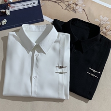 特批P35无差价夏季新款新中式冰丝潮牌痞帅短袖衬衣外套男CD2250，女装短外套，电商A001