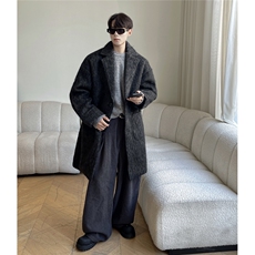 1长毛马海毛财阀羊毛呢子大码M-5XL长款西装毛呢大衣FY77909P198，男装西服套装，星座226-2