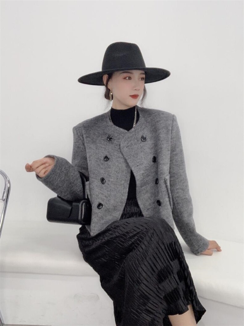 时尚短款双面呢，其它，新依西阁