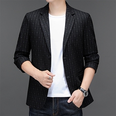 秋季新款西装男弹力针织西服简约外套西服商务休闲小西装单西，男装西服，电商B360
