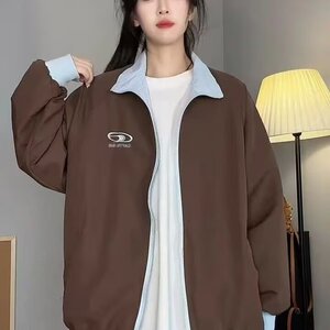 K14-P62 牛津复合双面穿三杠夹克新款日系文艺气质流行ins潮图片