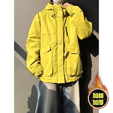 现货5W件冬季三防美式boxy解构连帽雪山冲锋衣棉衣男女棉服厚外套，男装夹克，电商A486-1