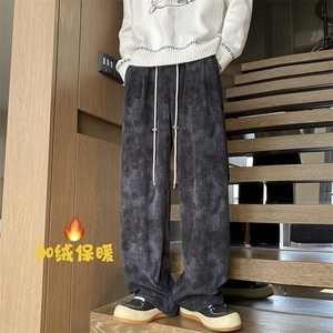 秋冬加绒加厚灯芯绒扎染休闲裤712-KK371 P65图片