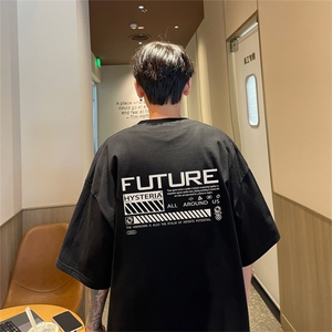 220g纯棉美式夏季短袖t恤男DT412-特批19 控38图片