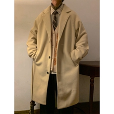 N1079/P100加棉P110冬季毛呢大衣男中长款过膝风衣大码男士呢大衣，男装毛呢大衣，电商A141