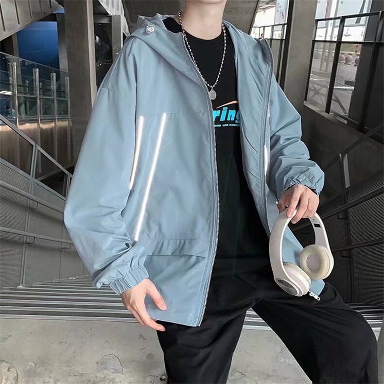 男春季新款卫衣反光条双层夹克W320P45,男装夹克,星座1116-2