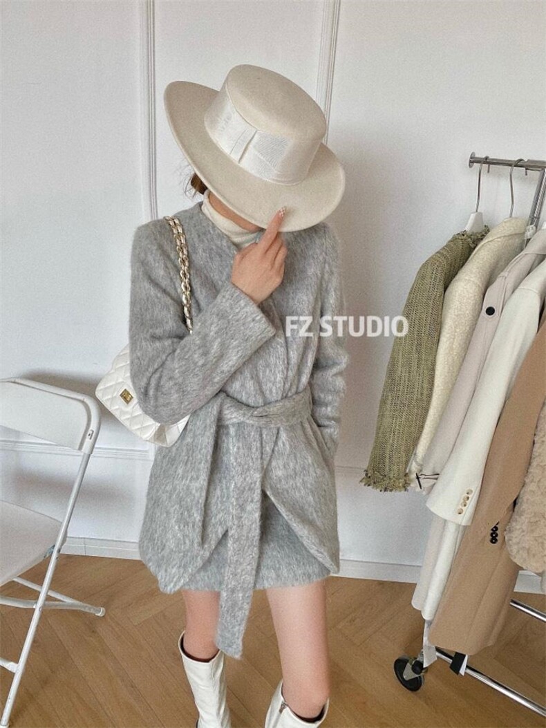 【现货】毛呢套装，女装职业装，F/TU