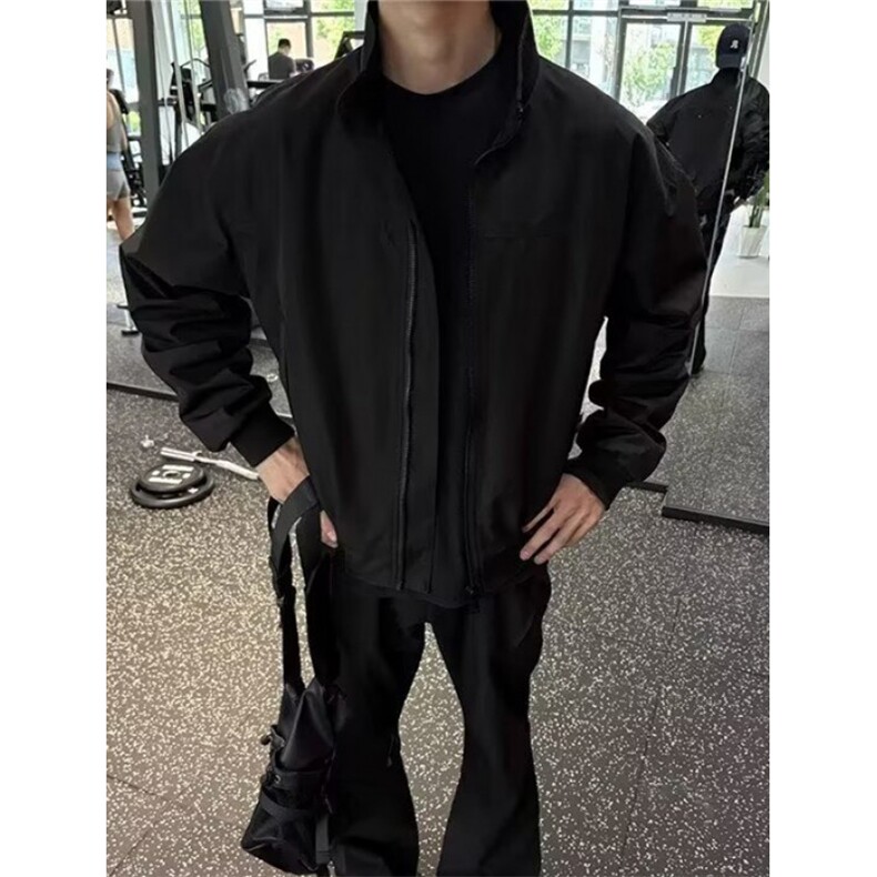长袖宽松型黑色美式教练飞行夹克男款高级感省插袋JKF62,男装夹克,星座1116A（原606A-3）