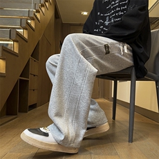 裤子男款秋冬宽松阔腿男裤直筒运动卫裤韩版工装休闲长裤D013-P45，男装休闲裤，星座509