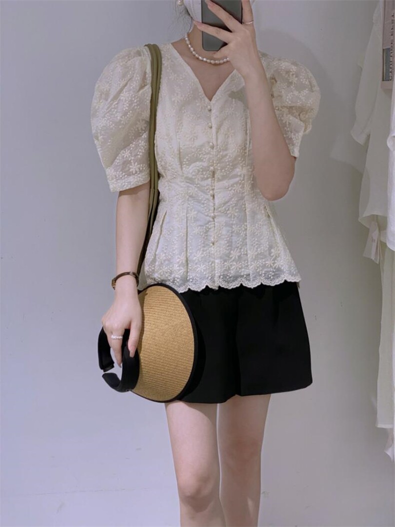 韩系单排扣小衫，其它，驿谷