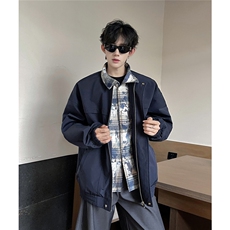 2026春季新款美式复古cleanfit格子拼接翻领夹克情侣外套TP79W362，男装夹克，电商A170