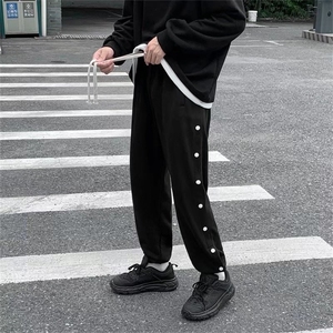 男春夏新款青少年时尚休闲裤双排扣GK40P30图片
