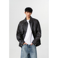 A408-2025PY6060特批75-X138尺码-M-2XL-聚酯纤维45%PU55%-无影墙，男装皮衣，电商A408