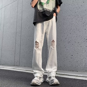 破洞牛仔裤男士韩版潮流高街帅气百搭夏季透气2024长裤RK1855-P39