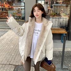 A566-P118高级拼接毛领花苞派克服巴恩风棉服男女同款外套，男装棉衣，星座911