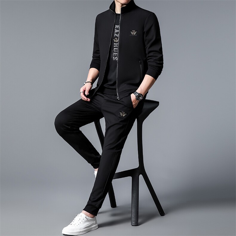 SA3033-3钱塘2020-2新款中青年男士帅气潮流百搭冬季卫衣P240,男装休闲套装,钱塘207-2