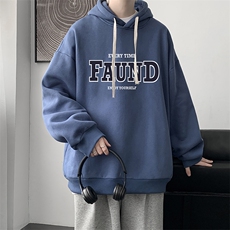 纯棉连帽卫衣男大码运动帽衫宽松薄WY2295-P35，男装卫衣，电商A040