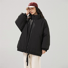 现货冬季美式休闲加厚雪山外套夹克立领纯色三防户外工装棉服，男装夹克，电商A486-1