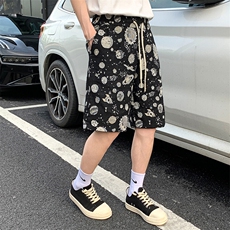 潮牌高街休闲五分裤潮流宽松短裤A086-DK406-P24，男装牛仔裤，电商基地A086