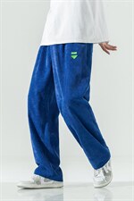 2025冬季加绒加厚日系灯芯绒休闲裤酒店运动裤蓝 GK26-1-P55，女装休闲裤，电商B277A（原A068）